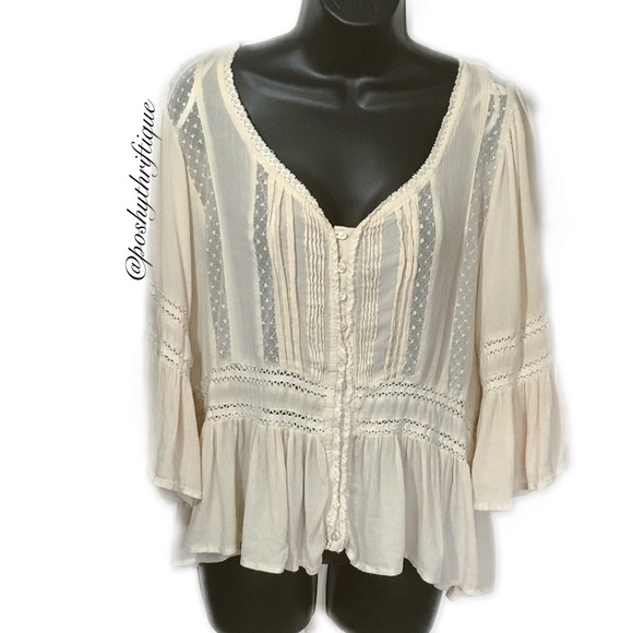 Free People Tops - 🌸 Free People Oversized Bell Sleeve Peasant Top
